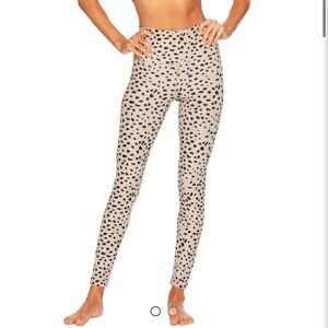 Beach Riot Tan/Black Ribbed Ayla Leggings Medium